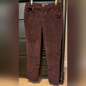 VINTAGE Y2K Gloria Vanderbilt Grape Purple Corduroys Women's Size 12 Petite